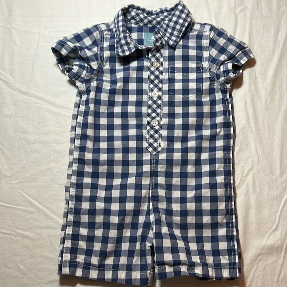 6-12M GAP plaid romper